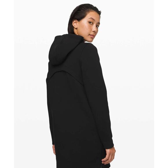Lululemon Long Horizons Hoodie Black Size Medium Coat Jacket Travel Commute - Picture 2 of 11